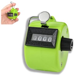 QinZiEn 4-Digit Clicker Counter,Handheld Counter Hand Mechanical Counters Clickers,Golf Counter Clicker,People Counter Clicker,Number Clicker Counter,Mechanical Tally Counter for Shots,Knitting,green