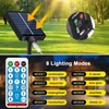 Christmas Solar Decorations Star Lights Outdoor, 11.48ft 350LED Waterfall Tree