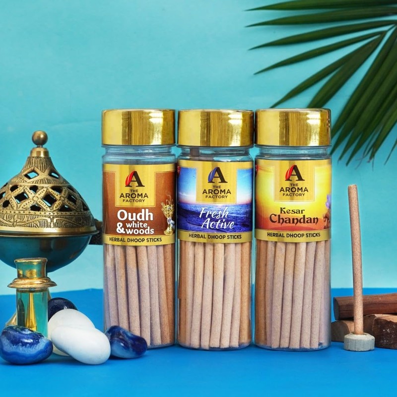 The Aroma Factory Dhoop batti, No Bamboo Herbal Dhoop Sticks