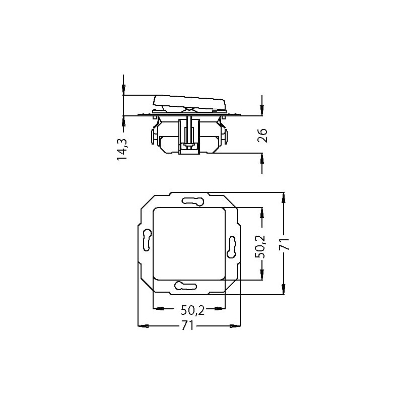 Kopp Europa 613601076 Universal Switch (Off and Toggle Switch)