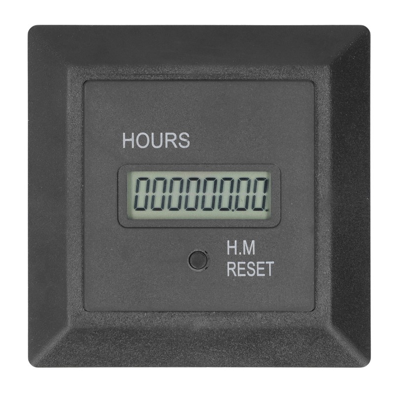 Hour Meter Digital Display Timer Hourmeter Gauge 0‑999999H 59M for