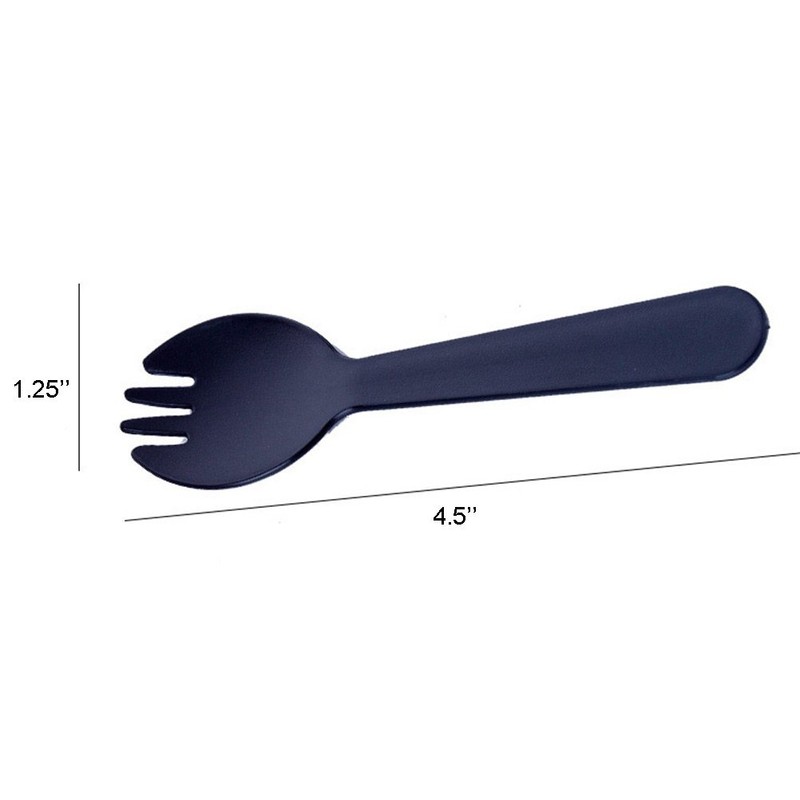 Daycount 100 Pieces Disposable Plastic Spork, Plastic Fork Spoon, Thick