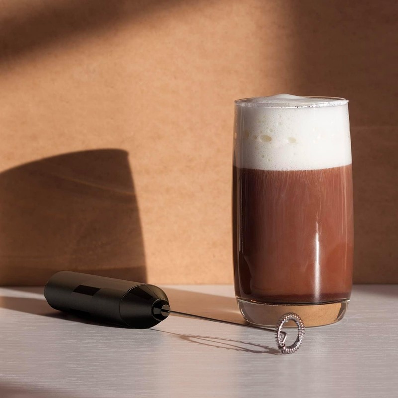 Milchaufschäumer, ideal für Cappuccini, tragbar, leicht, aus ABS und Edelstahl,