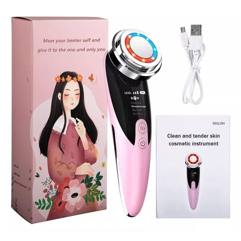 Makegina Maquina Belleza 6 En 1 Rf+ Ems+led+ultras Mas Skin