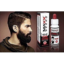 MAXX BEARD - Solución Natural para el Crecimiento de Barba, de Satisfacción del 100% - 2 Mes de Suministro - Hombres