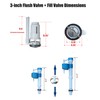 WinZo Universal 3" Dual Flush Valve One Piece Toilet Repairt