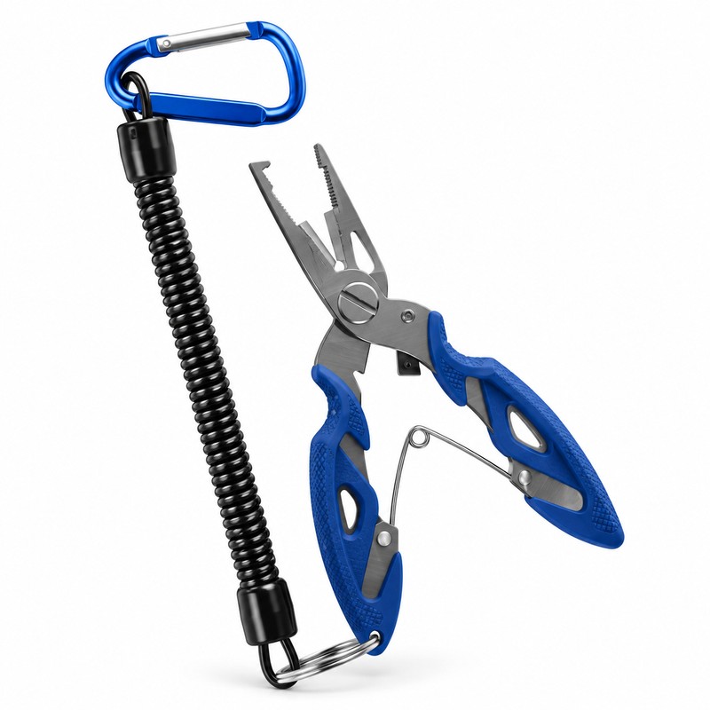Stainless Steel Fishing Pliers for Line Cutting – Compact Hook
