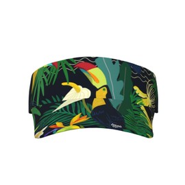 Hawaiian Tropical Leaves Visor Cap Sun Hat for Women Men Teens for Sports, Beach, Tennis, Golf, Running & Hiking