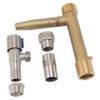 Water Intake Valve Key G1 Thread Brass Stainless Steel Quick