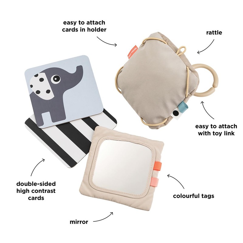 Done by Deer Baby Contrast Card Holder Deer Friends Sand