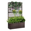 52’’ H Garden Planter Box with Trellis Outdoor for Vine