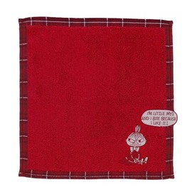 Marushin 1525008700 Mini Towel, Moomin, Little My, 100% Cotton Check, Antibacterial, Odor Resistant, Present, Gift