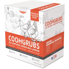 COOHGRUBS Dried Black Soldier Fly Larvae for Chickens, High-Calcium 85X More Than Mealworms Bird Treats, 5-lb Box