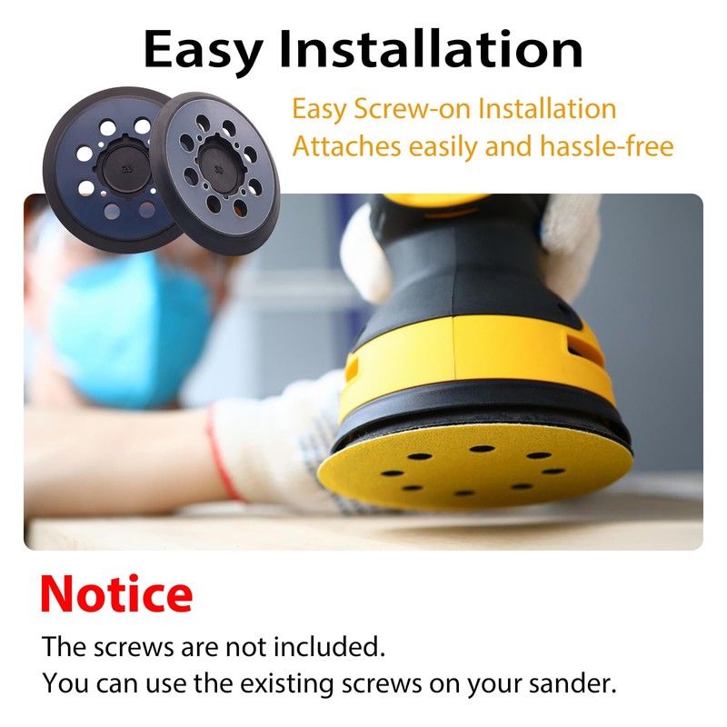 2 Pack Sander Pad for Dewalt,5 inch 8 Hole Hook