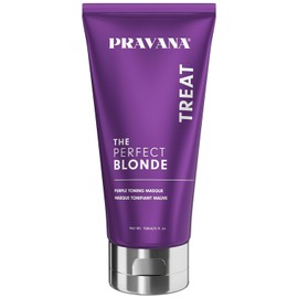 PRAVANA Perfect Blonde Mascarilla para Cabello 150 ml, Mascarilla Matizadora Morada, Tratamiento Semanal, Aporta Hidratación y Brillo, para Cabello Rubio, Plata o Decoloración
