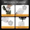 SAMNIU Torch Lighter, Double Jet Flame, Waterproof, Windproof, Refillable Butane