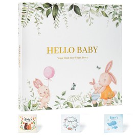 Memory Book for Baby Boy and Girl，First 5 Year Record Baby Memory Book for New Parents, Baby Scrapbook Baby Milestone Book to Record Every Event from Birth to Age 5, Baby Journal (Style 2)