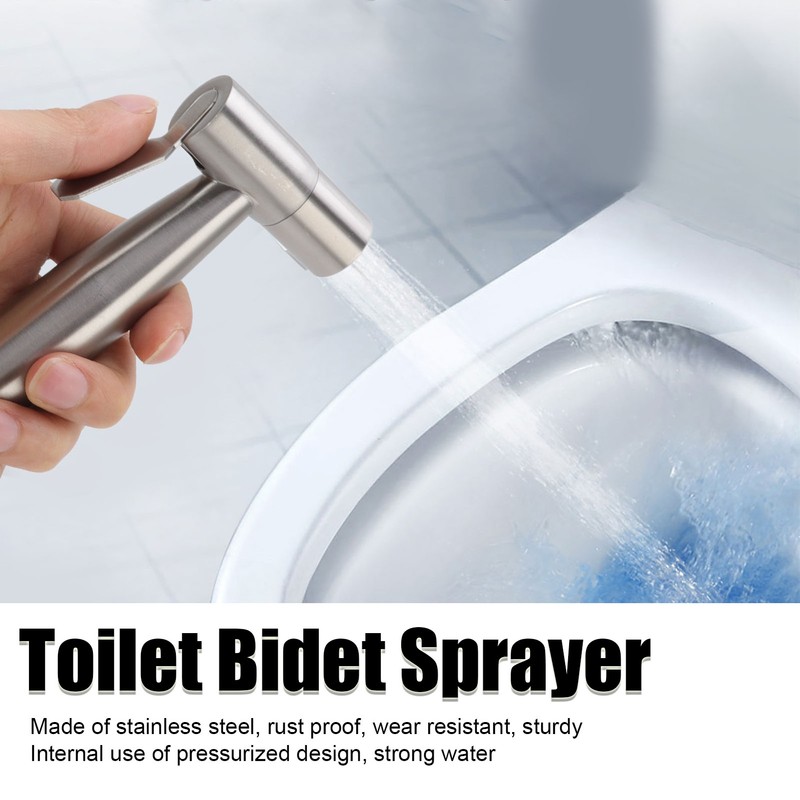 Toilet Bidet Sprayer Efficient Hygienic Pressurized Design G1/2 Male Thread
