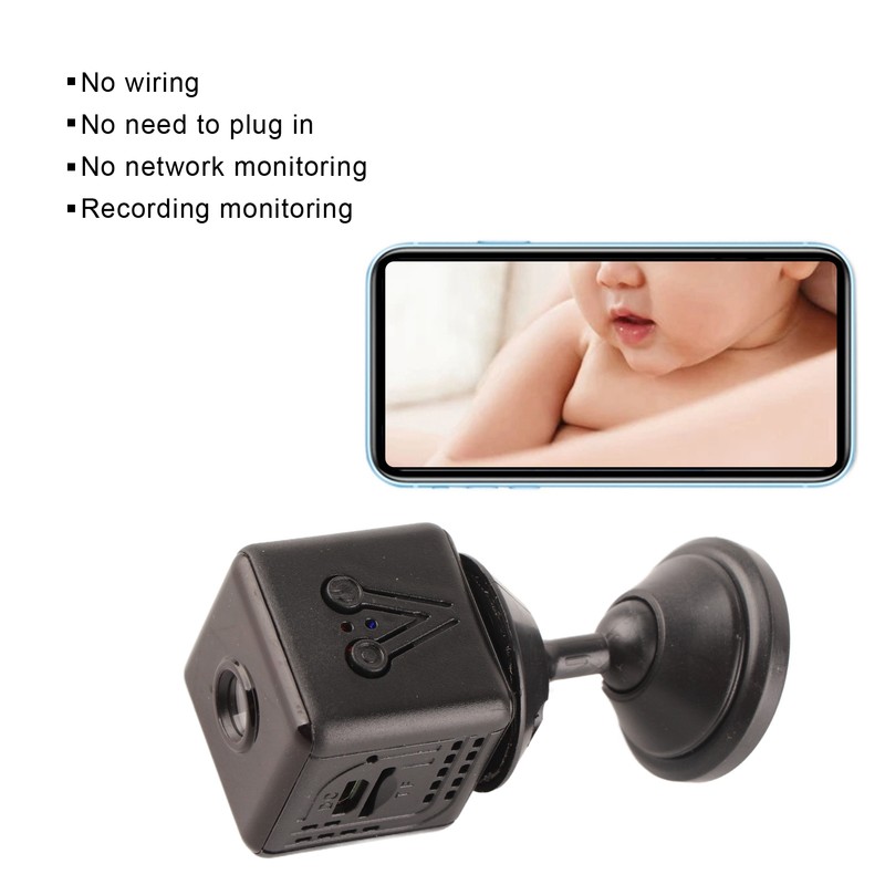 Wireless Mini Cube WIFI Camera No Light Night Vision Silent