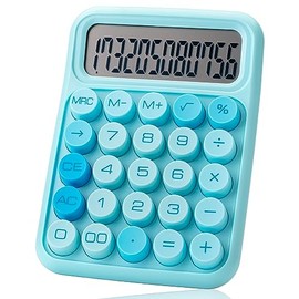 - Mr. Pen - Calculadora con interruptor mecnico, 12 dgitos, pantalla LCD grande, calculadora azul con botones grandes, suministros para el regreso a  