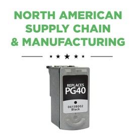 Clover Remanufactured Ink Cartridge Replacement for Canon PG-40 (0615B002) | Black