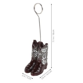 WHAMVOX Exotic Cowboy Boot Photo Clip Western Style Memo Holder Perfect for Parties