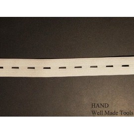 HAND ® A Roll of Foldable Clean Finishing Elastic, Shorts, Skirts, Buttonhole Knit Elastic – White, 2cmW, 40 meters