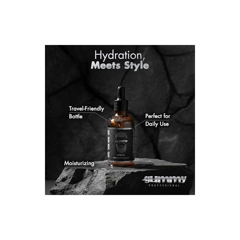 Gummy Beard Oil 1.69 fl.oz -%100 Natural Ingredients, 50 ml