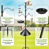 Bird Feeder Station with Squirrel Baffle and Bird Bath,Squirrel Proof