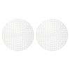 sourcing map Plastic Mesh Canvas Sheet 9.6cm/ 3.8" White Round