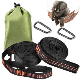 Hängematte Befestigungs 2er Pack Hängematten Aufhängung Gurte mit 2 Hakenkarabinern Länge Hängemattenbaum-Aufhängeriemen Hängematte Befestigungs-Set Aufhängeset Baum Riemen für Camping Outdoor Reise