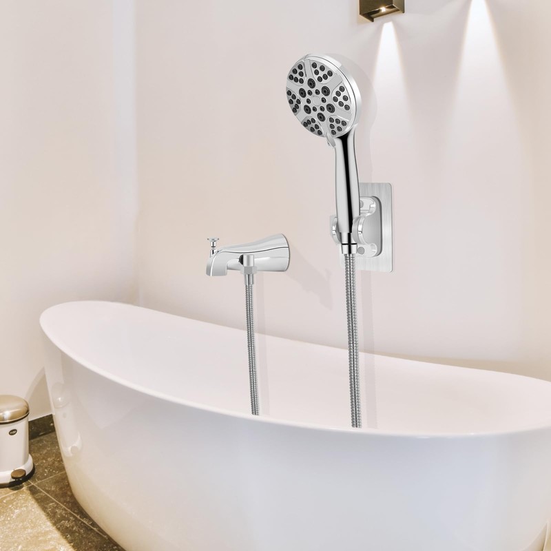 Tub Spout with Diverter, High Pressure 8 Settings Hand Held