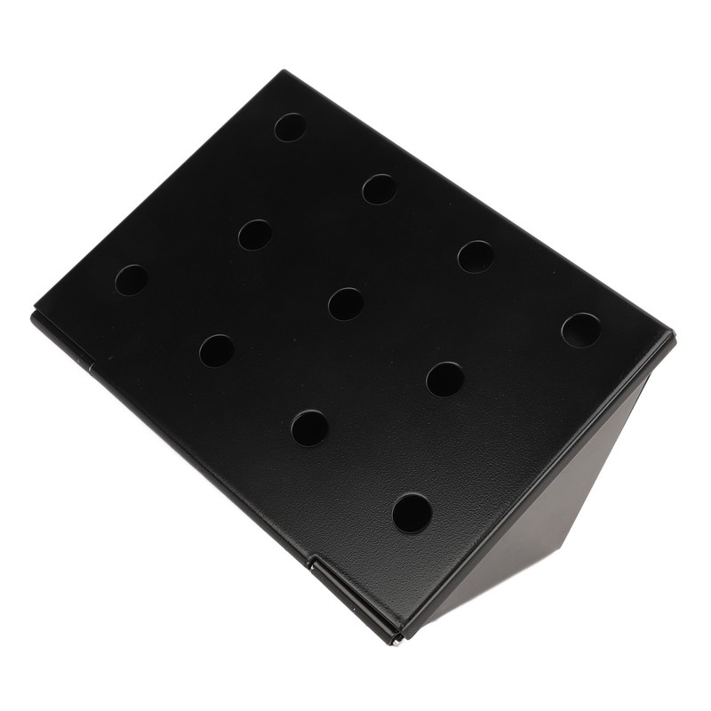 Smoker Box Black V Shape Stainless Steel Anti Stick Large