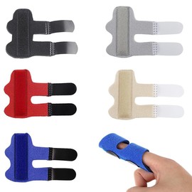 COYUN 5 Stück Fingerschienen, Verstellbare Fingerstütze, Fingerstabilisator mit Eingebautes Aluminiumband für Gebrochene, Verstauchte, Arthritis, Sehnenentzündung und Geschwollene Finger