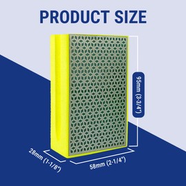 HXIN Diamond Hand Polishing Pad Diamond Sanding Block Foam Backed Diamond Sponge Sanding Pads for Wet or Dry Grinding polishing for Granite Marble Stone Tile Glass Ceramic (1, 400# Cubic)
