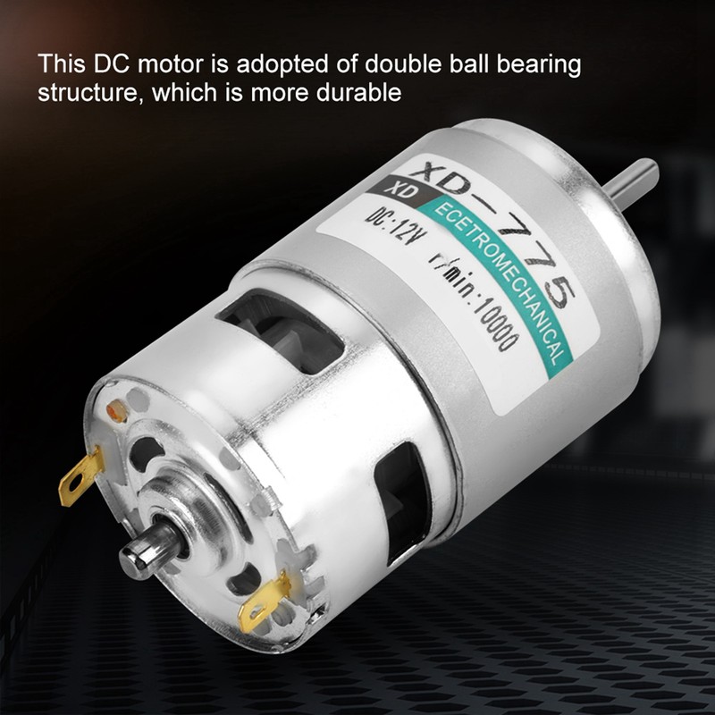 XD-775 12V High Speed Low Noise Double Ball Bearing Brush