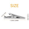CeaHoify 50 Pcs Silver Tone Metal Alligator Clip Crocodile Clamps