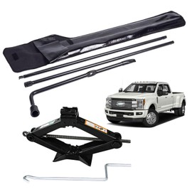 Spare Tire Replacement Tools Kits with 2 Tonne Scissor Jack for 2003-2007 Ford Super Duty F-250, F-350, F-450, F-550