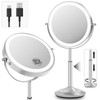 vpu Makeup Mirror with Lights, 1X/30X Lighted Magnifying Mirror Height