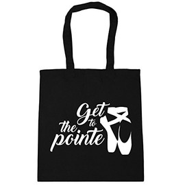 Hippowarehouse Get to the Pointe Ballet Tote Shopping Gym Beach Bag 42cm x38cm, 10 litres