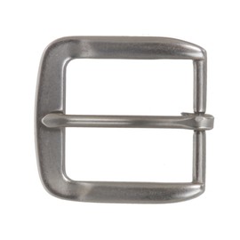 1 3/8" (35 mm) Nickel Free Single Prong Square Belt Buckle Color: Silver Grey