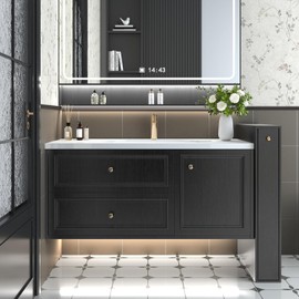 Abyssaly Peel and Stick Wallpaper Black Wood Contact Paper Decorative Self-Adhesive Film for Surfaces Easy to Clean Thickening Upgrade Increase Stomata and Reduces Bubble Generation 11.8 in X 78.7 in