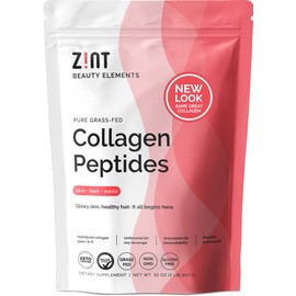 Zint Collagen Peptides Powder (32 oz) | Grass-Fed, Hydrolyzed Type I & III | Supports Skin, Hair, Joints & Gut Health | Rich in Key Amino Acids | Paleo-Friendly, Keto, Non-GMO, Unflavored
