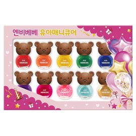 Enbebe Vivid Bear Children's Nail Polish 10 Piece Set, 1 Piece, Mixed Colors / 엔비베베 비비드 곰돌이 어린이 매니큐어 10종 세트, 1개, 혼합색상