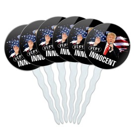 Trump Very Innocent Cupcake Picks Toppers Decoration Set of 6
