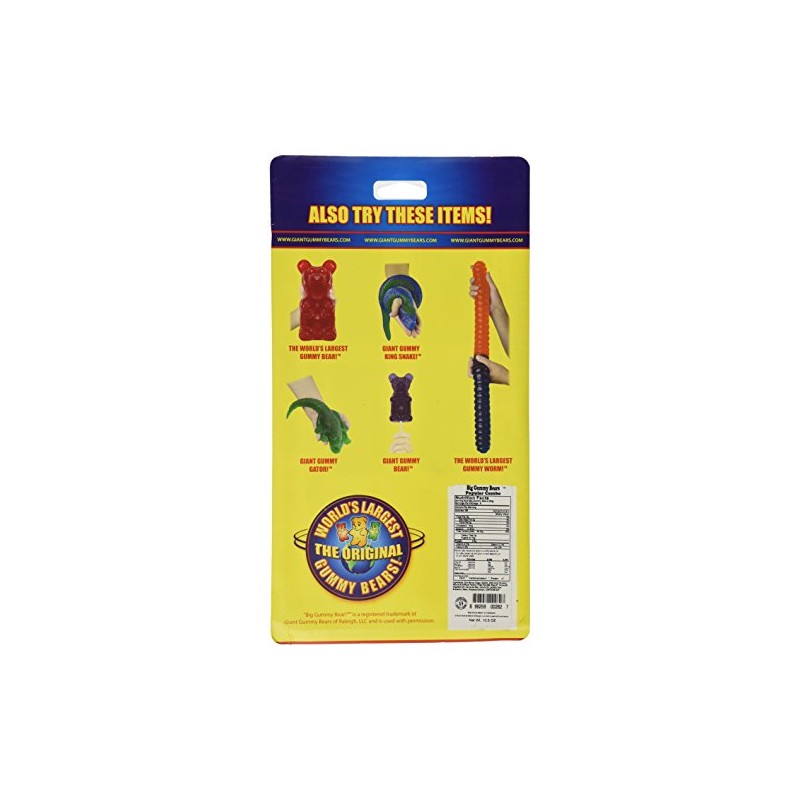 GIANT GUMMY BEAR Big Bear Six Pack- Cherry/Blue Raspberry/Apple