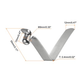 uxcell 12pcs Single Button Kayak Paddle Snap Spring Clips 55x12mm 65Mn Spring Steel V Shape Hollow Lift Telescopic Locking Tube Pole Clip for Tent Umbrella Camping