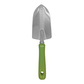 MARTHA STEWART MTS-JDST1 Half-Round Hand Trowel w/Carbon Steel Rust-Resistant Digging Blade