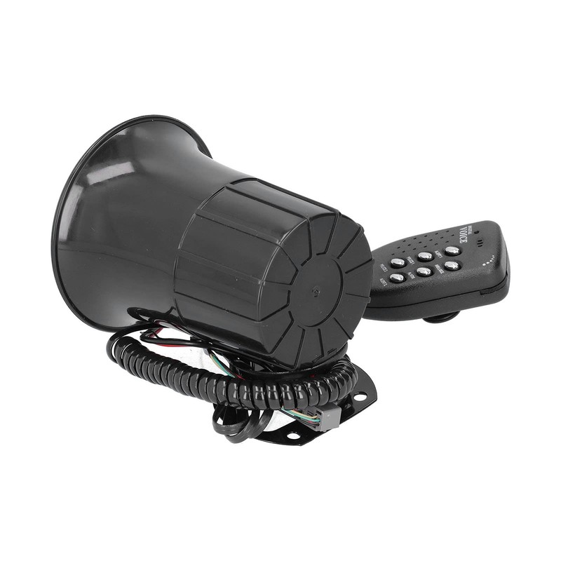 Car Megaphone, 12V 500W 120db Modified Horn 6 Sounds Warning