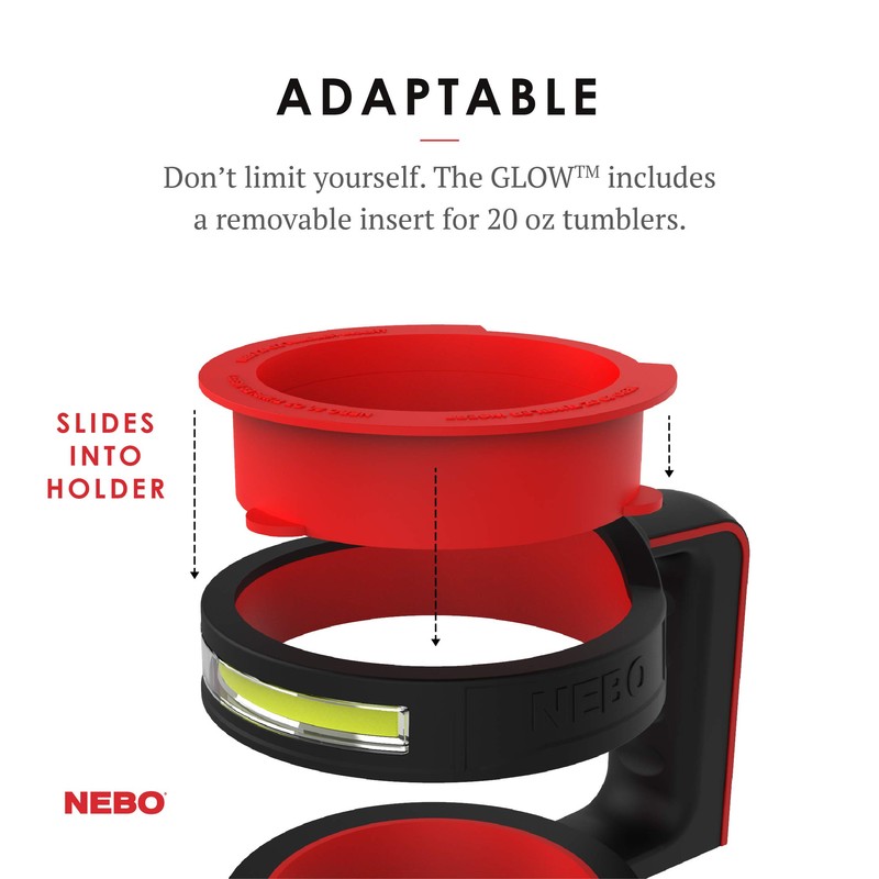 NEBO GLOW Tumbler Handle Light | 220 Lumens, 3 Light